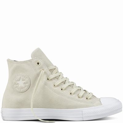 Converse Chuck Taylor All Star Plush Suede High Tops Mens - White Shoes (266DUWJO)